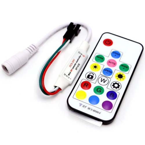 Foto Produk Remote RF RGB WS 2812 B Controller DC 5-24V Wireless dari GrosirAksesorisFashion