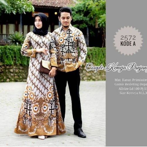 Foto Produk Baju couple dress batik sarimbit gamis jumbo dan kemeja dari TABASAMA