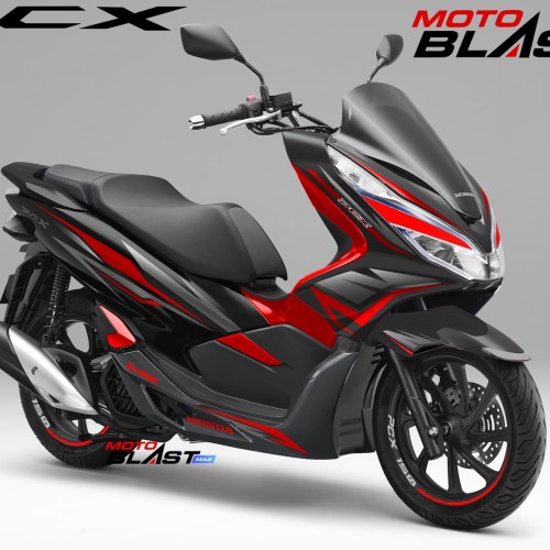 Foto Produk Decal stiker Honda PCX 150 Black Wings Ready Cutting ( NON FULLBODY) dari LAPAK MOTOBLAST