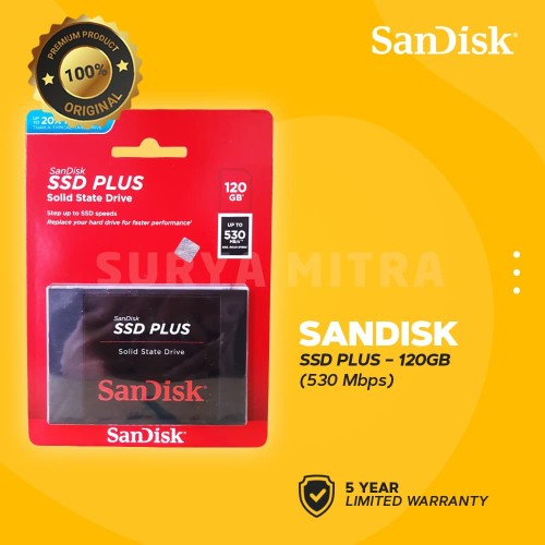 Foto Produk SSD Sandisk Plus 120GB SATA dari Surya Mitra Online