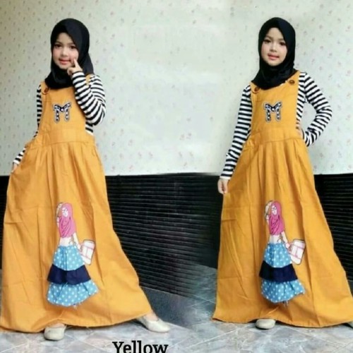 Foto Produk Barbie Set Kids 7-10 Tahun / Baju Muslim Gamis Setelan Anak Perempuan dari B.O.M baju online murah