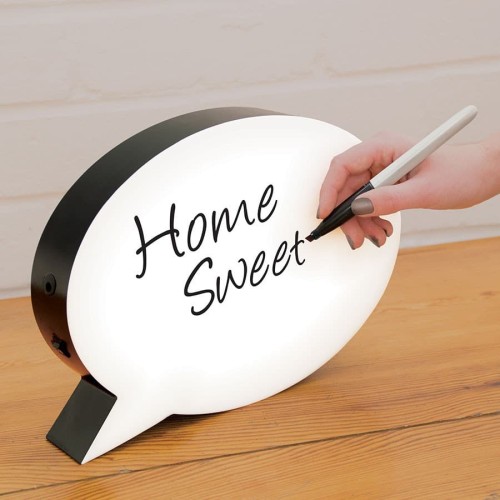 Foto Produk Garu |light box led neon box papan tulis lampu speech bubble lamp meja dari Mendekor