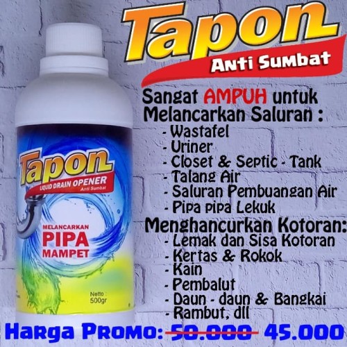 Foto Produk anti sumbat mampet tapon / sumbat tapon untuk watafel toilet dari Cipta guna