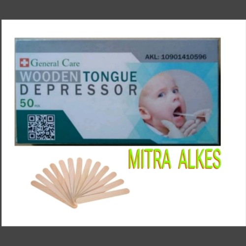 Foto Produk Tongue spatel kayu / tong spatel kayu / wooden tongue / spatel lidah dari MITRA ALKES