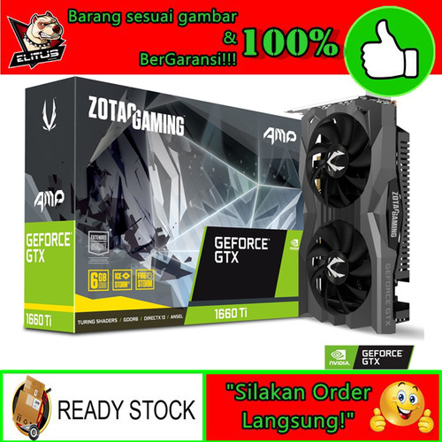 Foto Produk VGA ZOTAC GAMING GeForce GTX 1660 Ti 6GB GDDR6 dari ELITUS GAMING