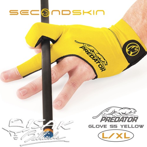Foto Produk Predator Glove SS Yellow - L/XL - Sarung Tangan Billiard Biliar Skin dari ISAK Billiard Sport Co.