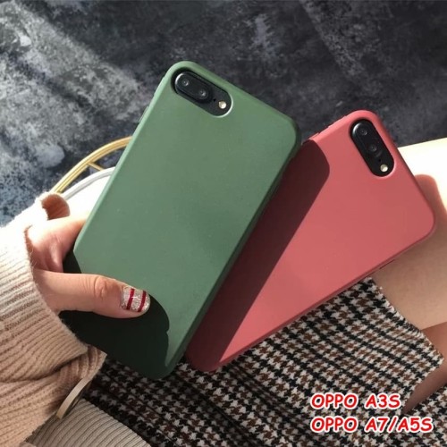 Foto Produk FOR OPPO A3S, A7/A5S - GREEN ARMY WINE RED CANDY CASE CASING SOFT - A3S. GREEN dari lakucart