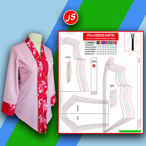 Foto Produk Pola Jiplak Kebaya Kartini Moderen ( JP 024 ) dari Jamblang Store