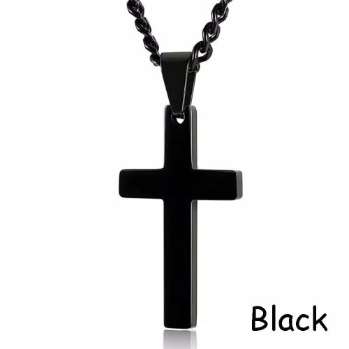 Foto Produk kalung salib simple pria wanita - Hitam dari WHiTE MONKEY