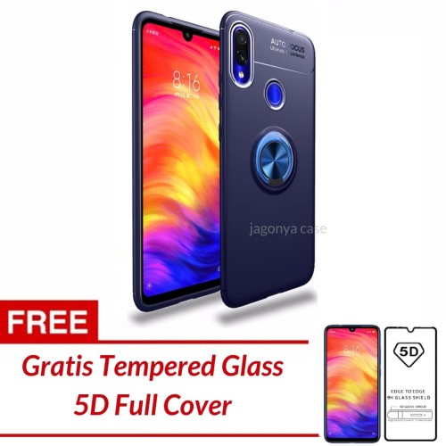 Foto Produk Case Xiaomi Redmi Note 7 Autofocus Invisible Iring FREE TEMPERED GLASS - Hitam dari Jagonya Case