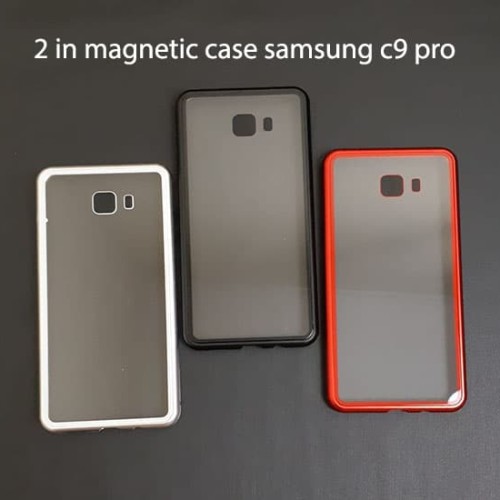 Foto Produk Samsung C9 pro Premium 2 in 1 magnetic phone case -Transparant dari importking