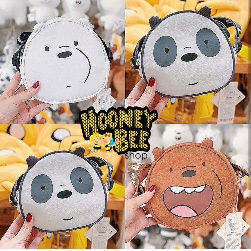 Jual Miniso Tas We bare bears Sling Bag Crossbody bag Icebear Grizzly