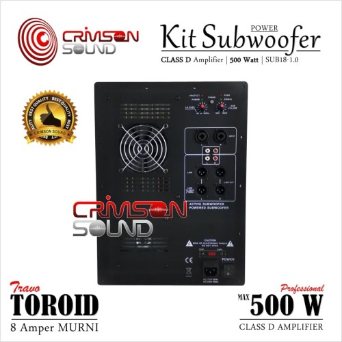 Foto Produk POWER KIT SUBWOOFER Aktif 500 Watt CLASS D Sub18-1.0 dari Crimson Sound