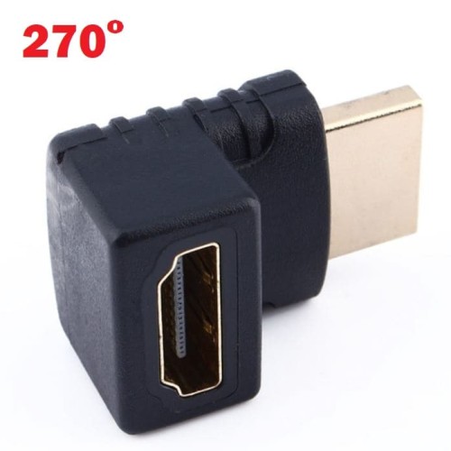 Foto Produk HDMI Adapter Male to Female L Shape Up Down 270 derajat dari Cikuleta