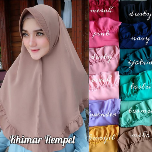 Foto Produk Jilbab Khimar Rempel Pet Antem Simple Polos Instan dari SalStore
