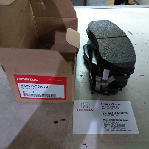 Foto Produk Kampas Rem brake pad Depan Honda CRV 2007-2016 RE RM gen 3 4 original dari Setia Motor (SM)