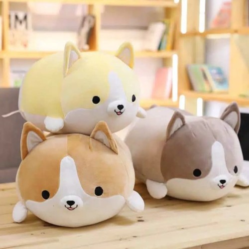 Foto Produk BONEKA PLUSH ANJING CORGI KAWAII - Kuning dari EVANESSASHOP