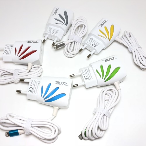 Foto Produk TC Travel Charger Type C Flower BLITZ + 2 USB Quick Charge 2.1A dari Blitz Indonesia
