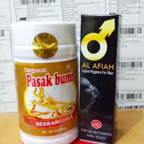 Foto Produk OBATKUAT KAPSUL PASAK-BUMI 60 KAPSUL+ OBATKUAT OLES HERBAL AL AFIAH dari Allezia Herbal