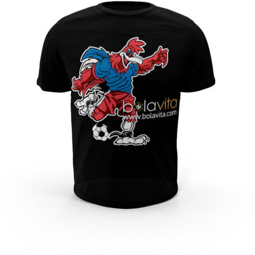 Foto Produk Kaos Ayam Main Bola Warna Hitam dari Bola Vita