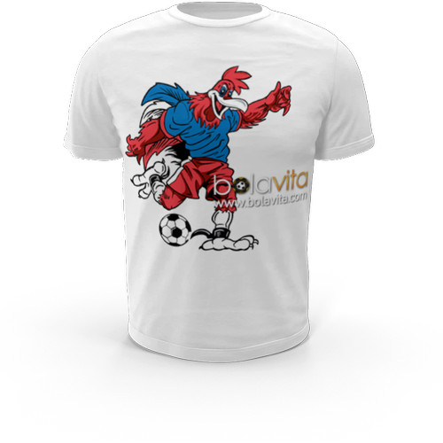 Foto Produk Kaos Ayam Main Bola Warna Putih dari Bola Vita