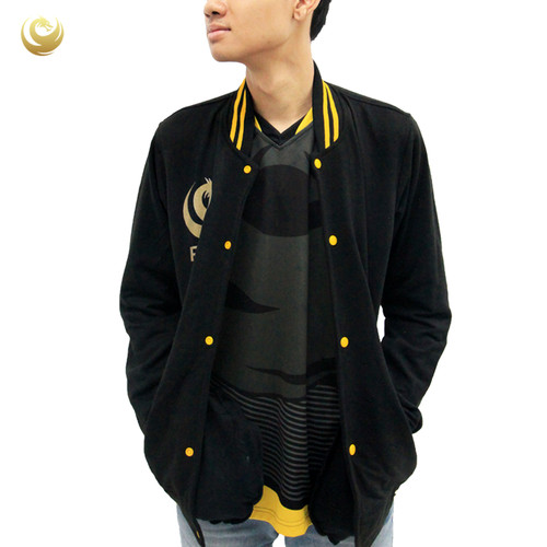 Foto Produk Varsity Jacket - Hitam, M dari Recca Esports