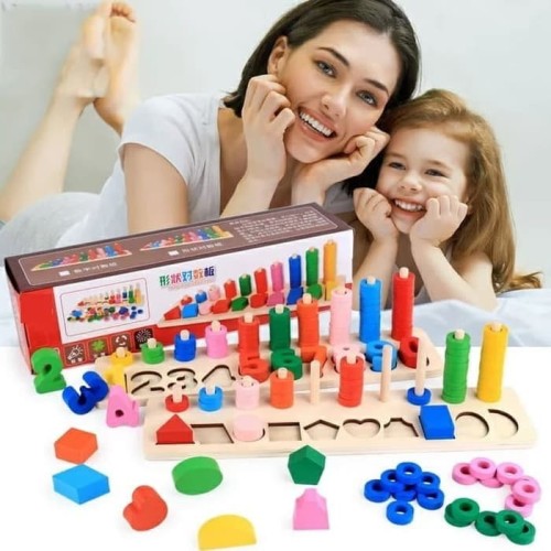 Foto Produk Mainan Edukasi Anak Puzzle montesori Ring dan angka Digital dari AUTO KID II