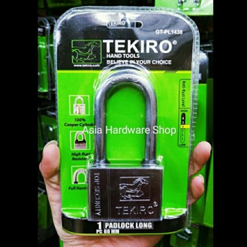 Foto Produk Kunci Gembok 60mm Leher Panjang Tekiro Rumah Pagar 60 mm Padlock Long dari Asia Hardware Shop