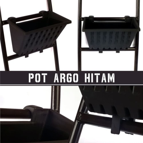 Foto Produk Pot Tanaman Merambat Pot Argo Tempel Gantung Plastik Hitam dari MM mini store Blitar