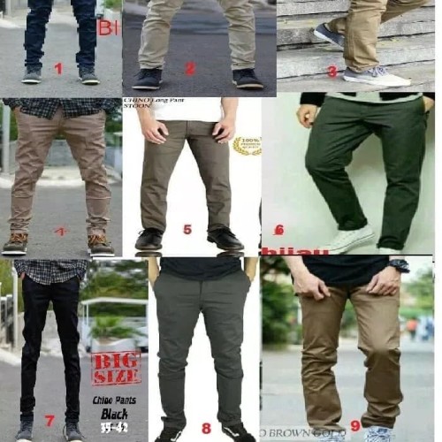 Foto Produk Celana Pria Chino Cokelat Tua BIG SIZE-Mocca-JUMBO-38-39-40-41-42 - 36 dari sepatu azer
