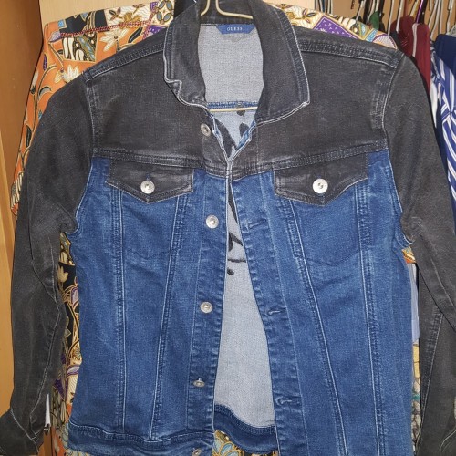 guess logo denim jacket