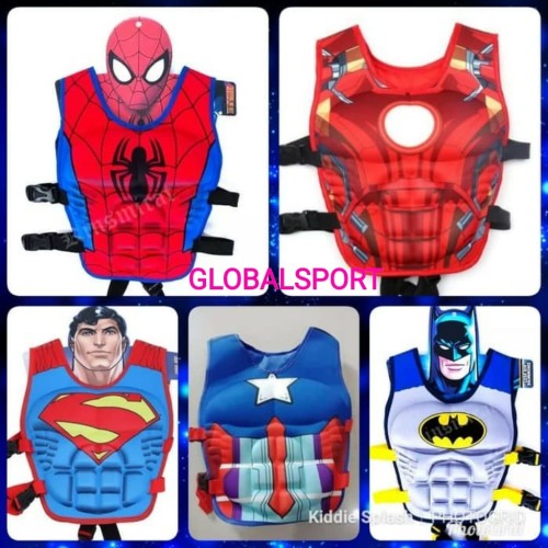 Foto Produk PELAMPUNG VEST SUIT PUDDLE JUMPER/ PELAMPUNG ANAK SUPER HERO dari Globalsport