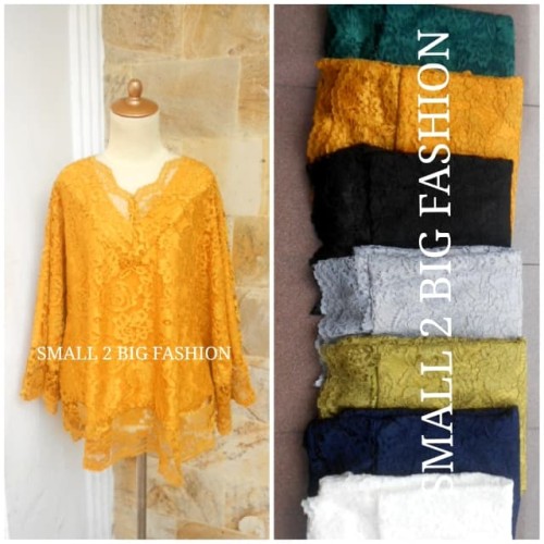 Foto Produk kebaya tangan panjang brukat jumbo / atasan brokat besar / muslim big dari Small 2 Big Fashion