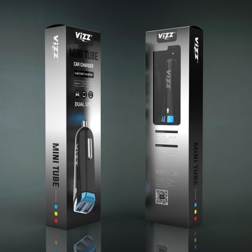Foto Produk CAR CHARGER MOBIL VIZZ 3.4A FAST CHARGE MINI TUBE VCC28 ORIGINAL VIZZ dari BenuaCell