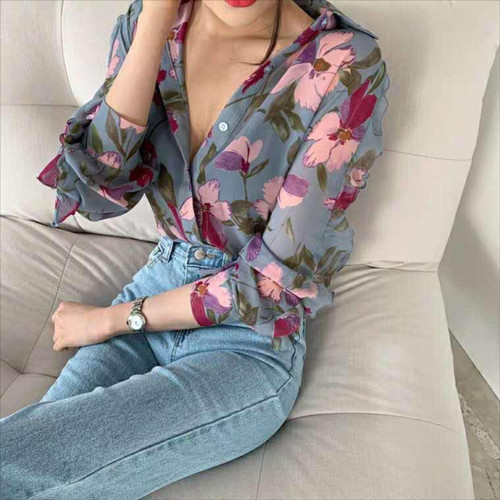 Foto Produk KEMEJA SIFONE BLOUSE WANITA FLORAL dari Orion Fashion