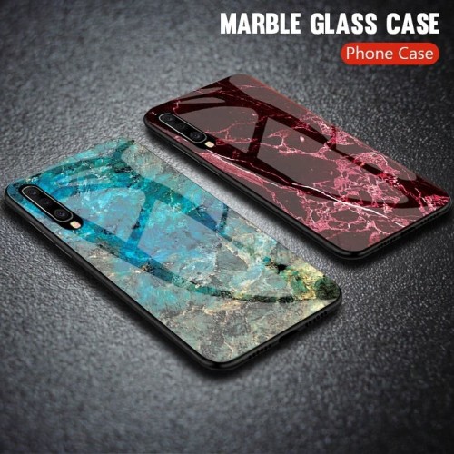 Foto Produk Marble Glass Case Samsung Galaxy A50 SamsungA50 Back Cover Casing dari Akhe Online Shop