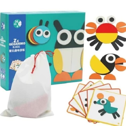 Foto Produk Mainan puzzle edukasi anak Geanimo block wooden dari AUTO KID II