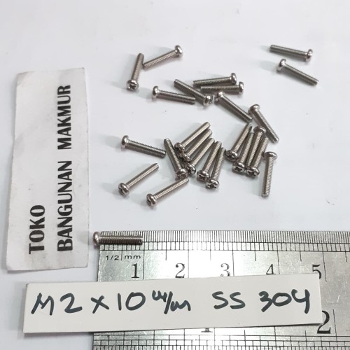Foto Produk Baut M2 x 10mm JP SS 304 10 pcs dari toko Bangunan Makmur