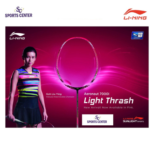 Foto Produk NEW COLOR!! Raket Badminton Lining AERONAUT 7000i / 7000 Instinct Pink dari Sports Center