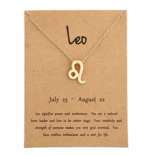 Foto Produk Exclusive! Kalung Zodiak Leo Model Zodiac Wanita Emas Hadiah Pacar dari Noe.id