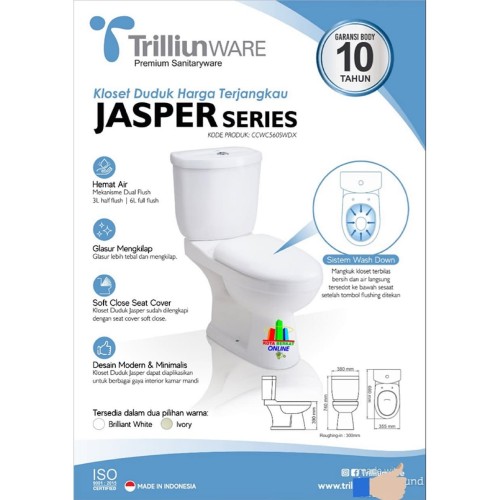 Jual Closet Duduk Wc Duduk Trilliun Ware Jasper Series Kota Balikpapan Tb Kota Berkat Tokopedia