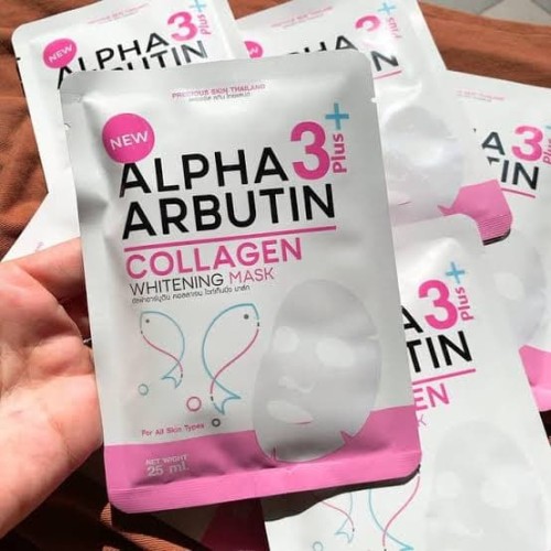 Foto Produk Alpha Arbutin 3 Plus Collagen Whitening Mask dari Glow Little Shops