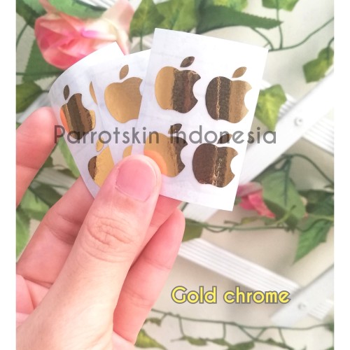 Foto Produk Sticker Chrome Gold Logo Apple / iPhone for oppo samsung xiaomi dll dari Parrotskin Indonesia
