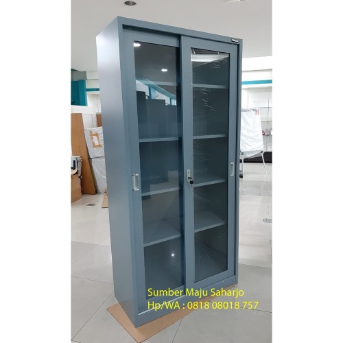 Jual Lemari  Arsip Besi Pintu  Sliding Kaca  Geser  TOPAS bkn 