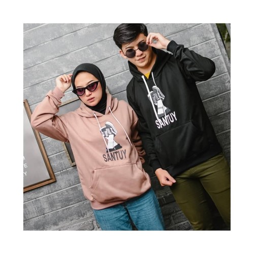 Foto Produk Sweater Hodie Couple Fleece Santuy dari Butik Hijab Humaira