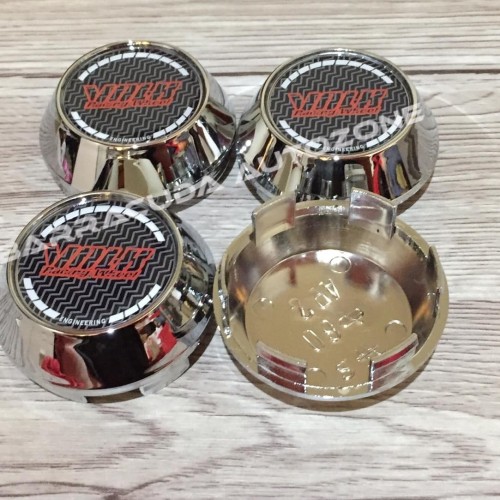 Foto Produk Tutup dop velg racing as roda ban mobil volk chrome kaki 6 cm dari Barracuda Autozone