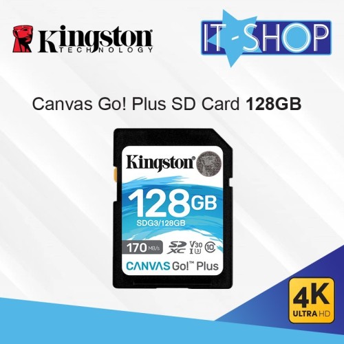 Foto Produk Kingston Canvas Go Plus 4K SD Card - 128GB dari IT-SHOP-ONLINE