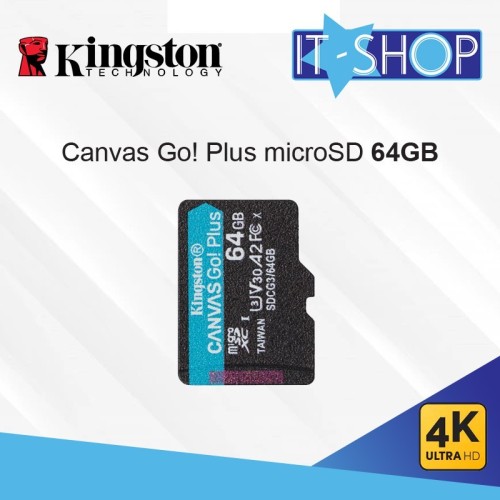 Foto Produk Kingston Canvas Go Plus 4K microSD Card - 64GB dari IT-SHOP-ONLINE