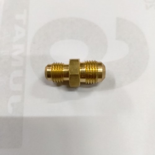 Foto Produk Dobel Nepel 1/4 SAE x 5/16 SAE - Kuningan / Double Nipple dari PUTRA MANDIRI HYDRAULIC