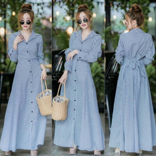 Foto Produk Gamis Kotak Navy 384# dari NewRedstore